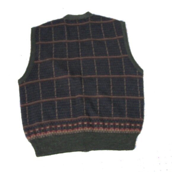 John Ashford Button-Up Wool Blend Grandpa Sweater Vest, Large - Picture 4 of 5